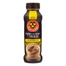 Bebida Láctea UHT Cappuccino Chocolate 3 CORAÇÕES Frasco 260ml