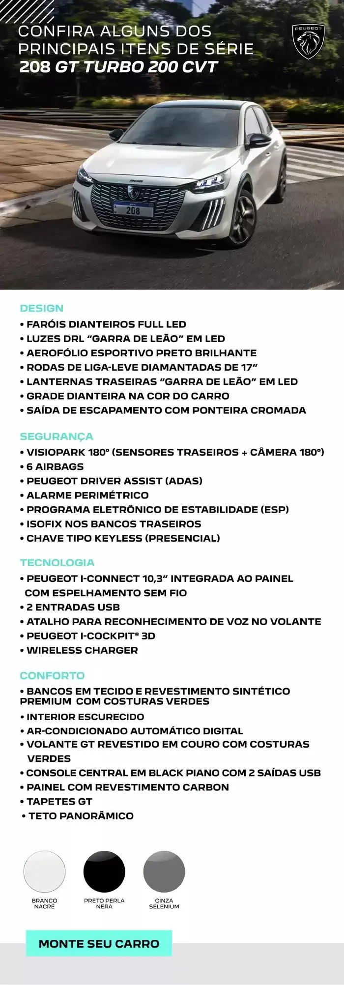 Encarte de NOVO PEUGEOT 208 29 de outubro até 29 de outubro 2025 - Pagina 20