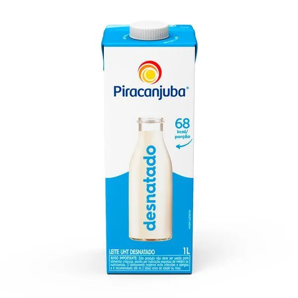 Leite Piracanjuba UHT Desnatado 1l