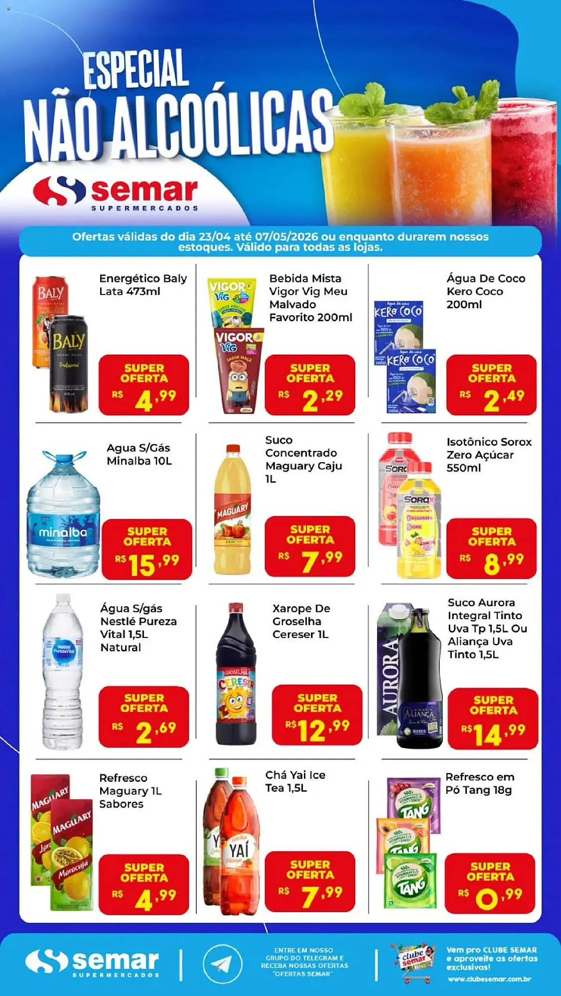 Encarte de Folheto Semar Supermercado 23 de abril até 7 de maio 2026 - Pagina 1