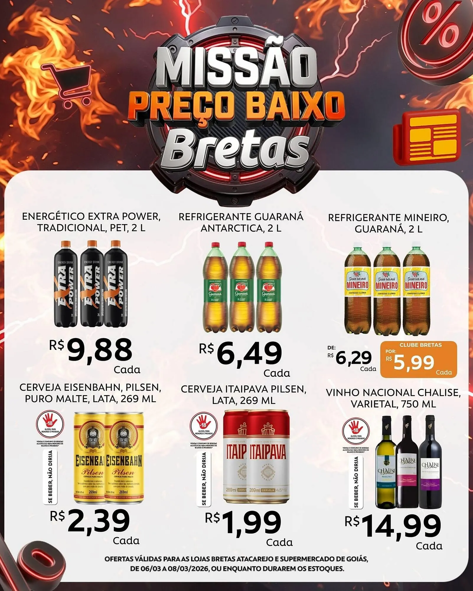 Encarte de Catálogo Supermercados Bretas 6 de março até 8 de março 2026 - Pagina 1