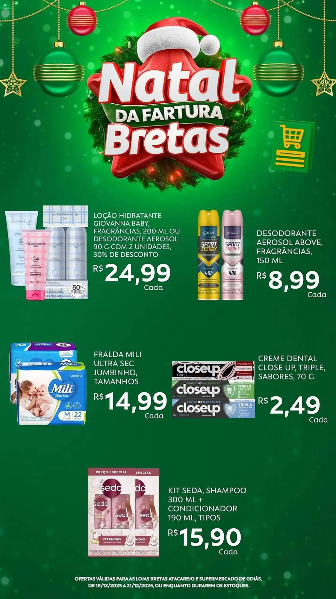 Encarte de Catálogo Supermercados Bretas 18 de dezembro até 21 de dezembro 2025 - Pagina 1