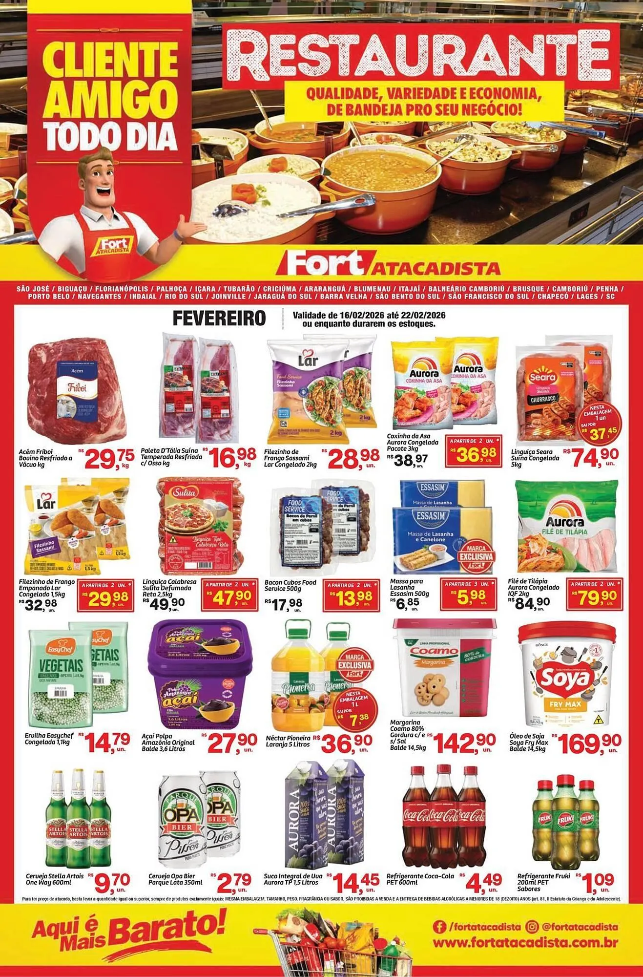 Encarte de Tabloide Fort Atacadista 16 de fevereiro até 22 de fevereiro 2026 - Pagina 1