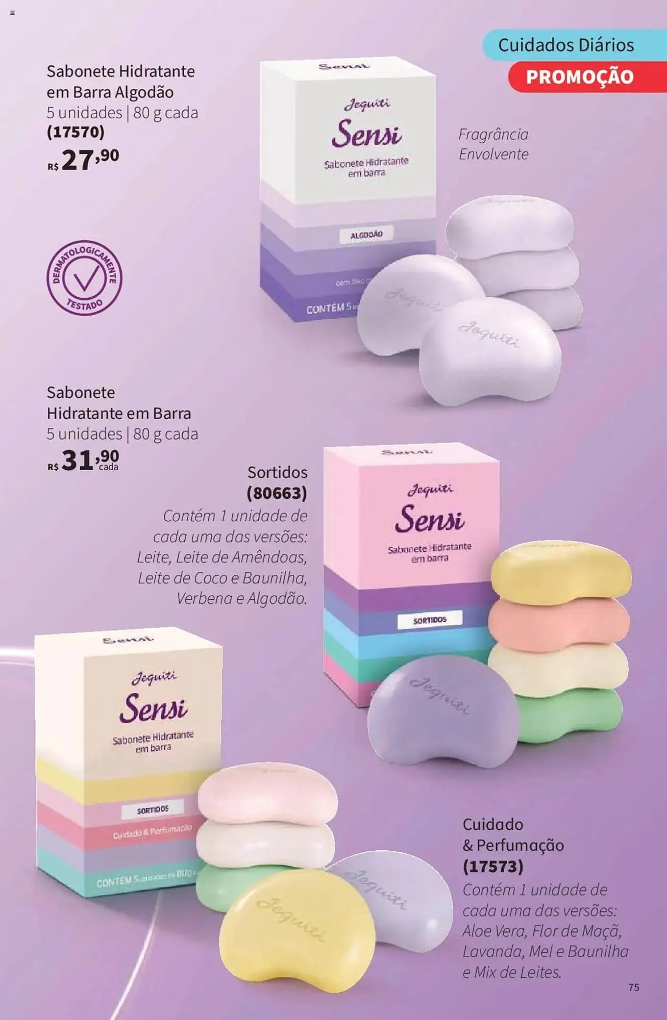 Encarte de Catálogo Jequiti 19 de junho até 17 de julho 2025 - Pagina 75