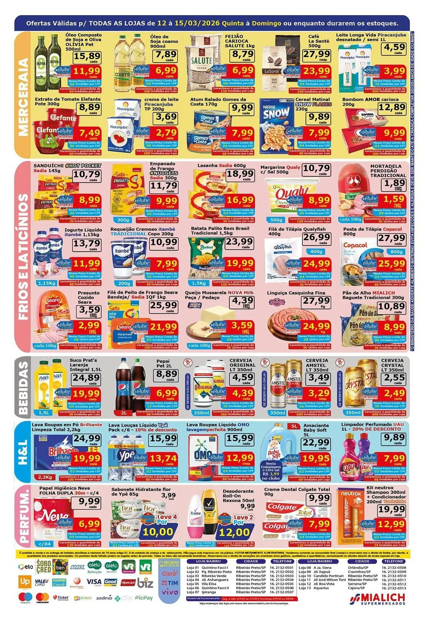 Encarte de Catálogo Mialich Supermercados 12 de março até 15 de março 2026 - Pagina 2