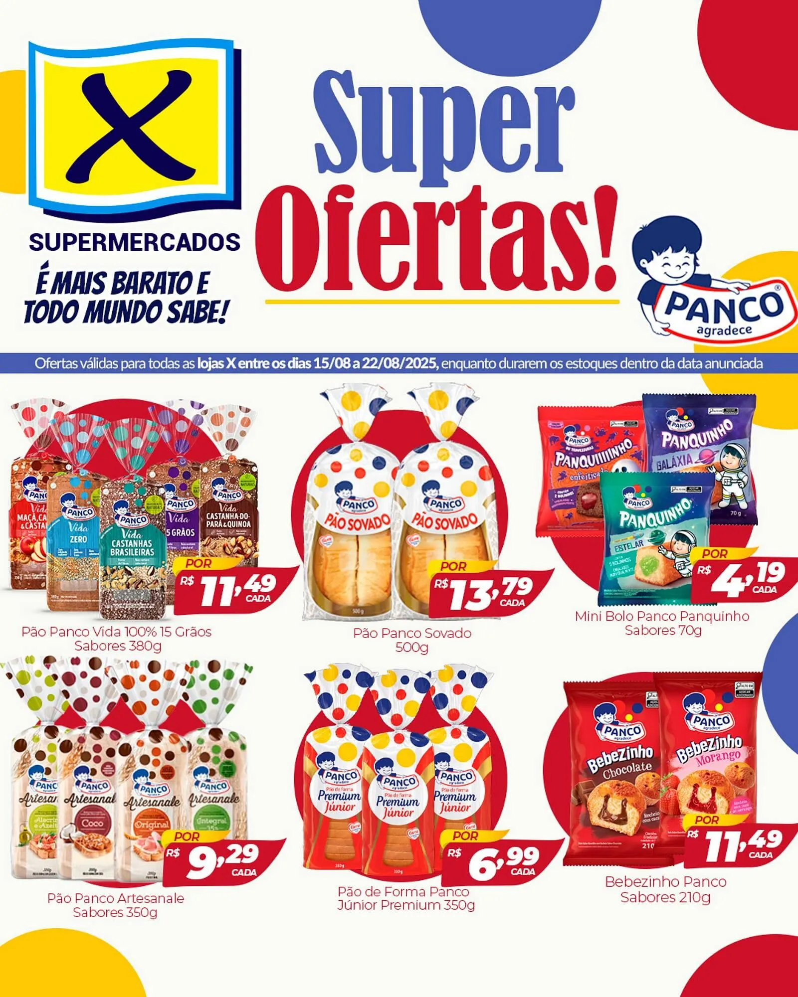 Encarte de Catálogo X Supermercados 15 de agosto até 22 de agosto 2025 - Pagina 1