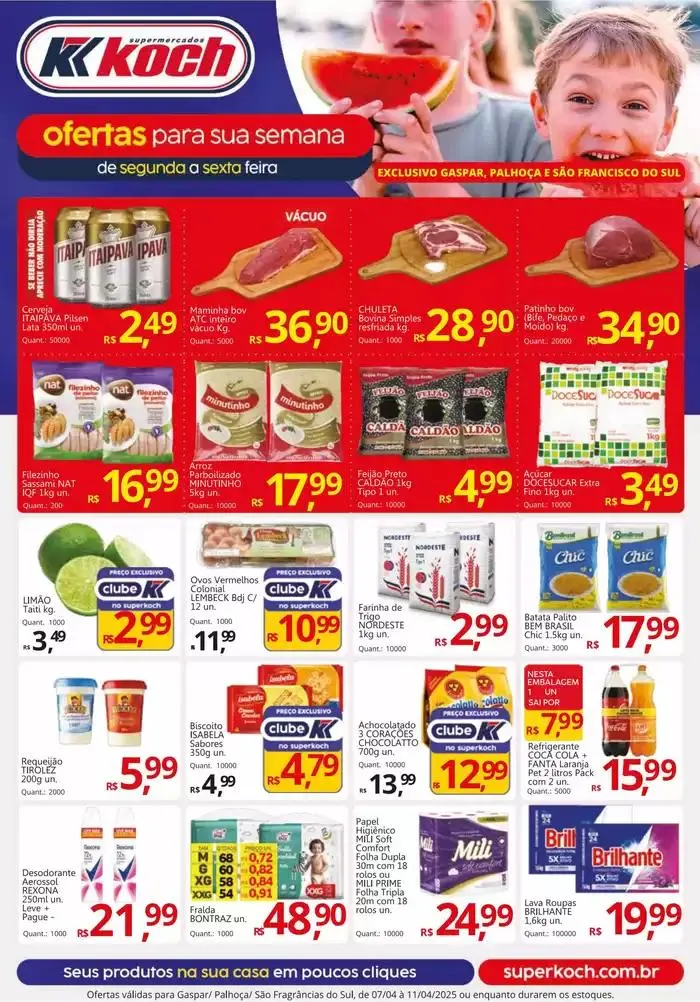 Encarte de Folheto de Ofertas São Francisco do Sul 7 de abril até 11 de abril 2025 - Pagina 1