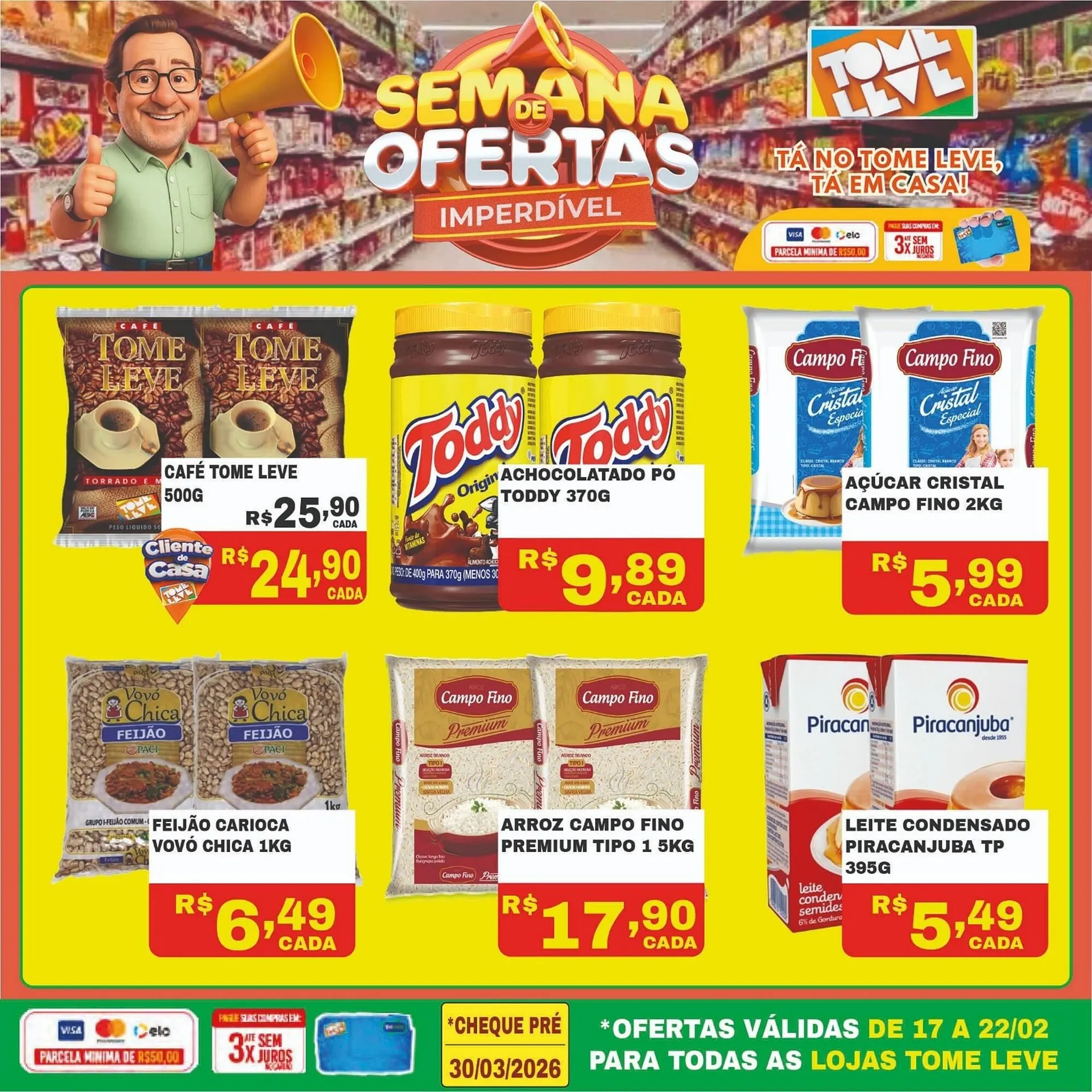 Encarte de Catálogo Tome Leve 17 de fevereiro até 22 de fevereiro 2026 - Pagina 1