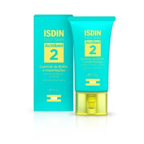 Gel Creme Facial para Controle de Brilho Isdin Acniben 2 40mL