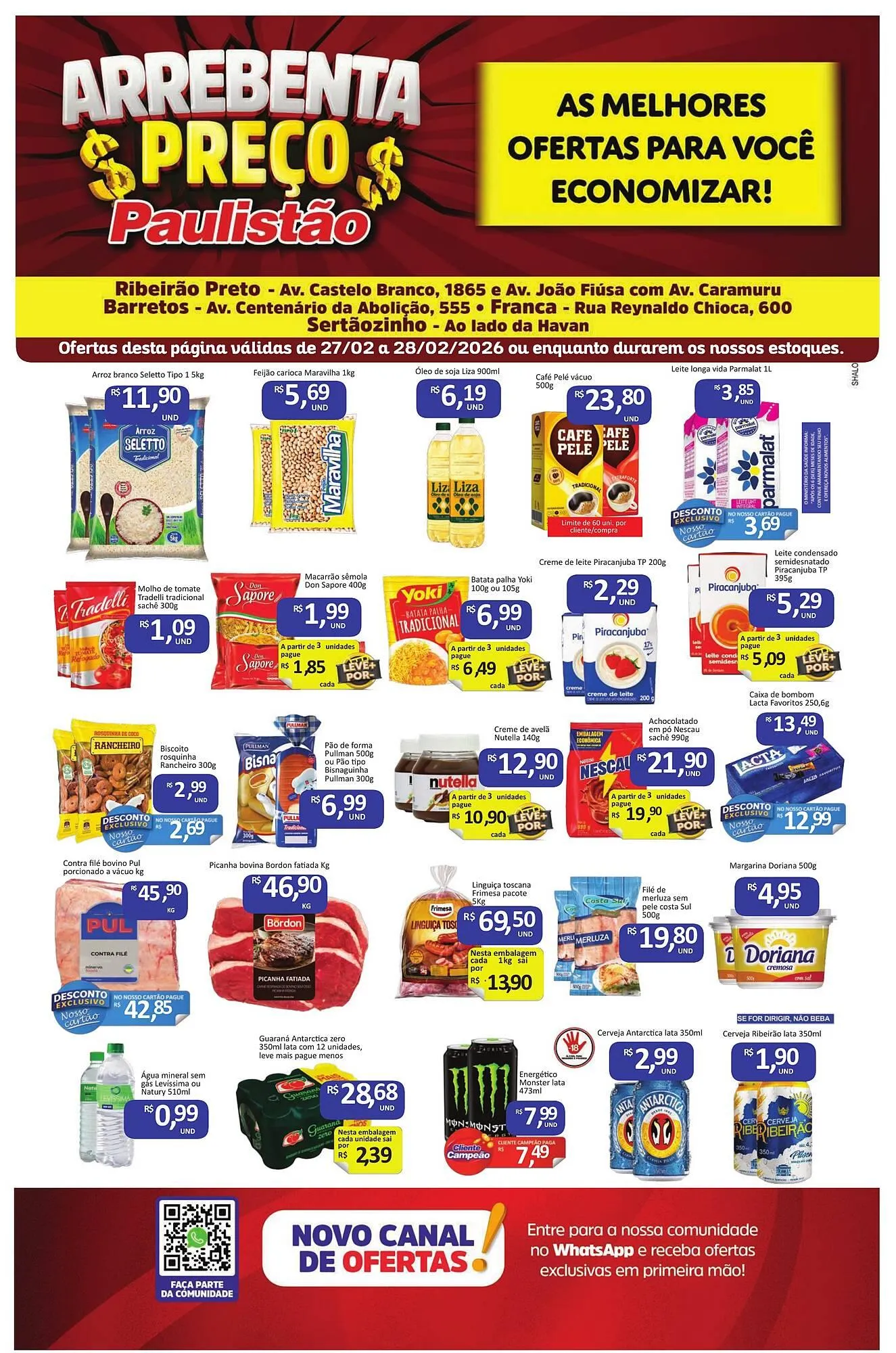 Encarte de Catálogo Paulistão Supermercados 27 de fevereiro até 28 de fevereiro 2026 - Pagina 1