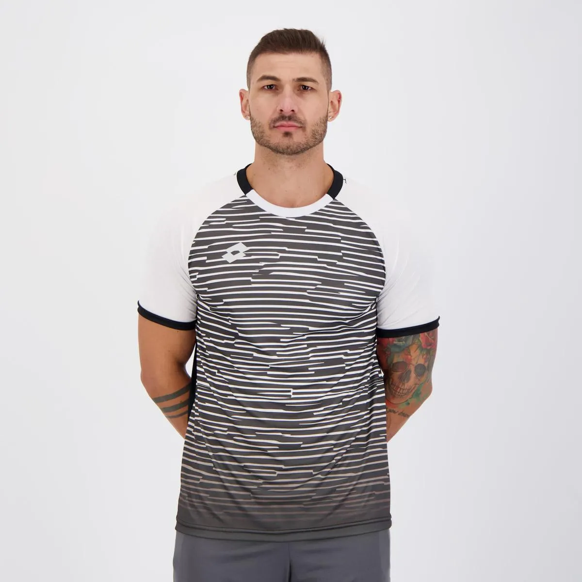 Camisa Lotto Variants Preta e Branca