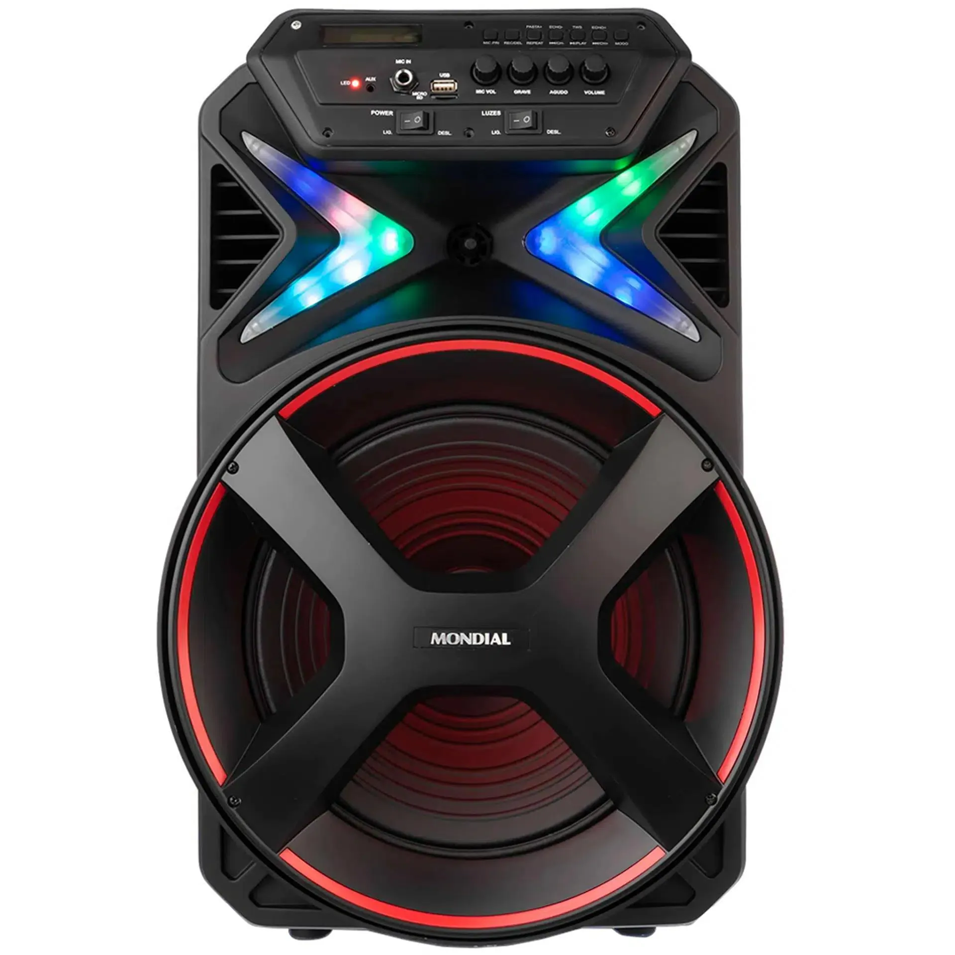 Caixa de Som Amplificada Mondial CM-400 400W Bluetooth USB