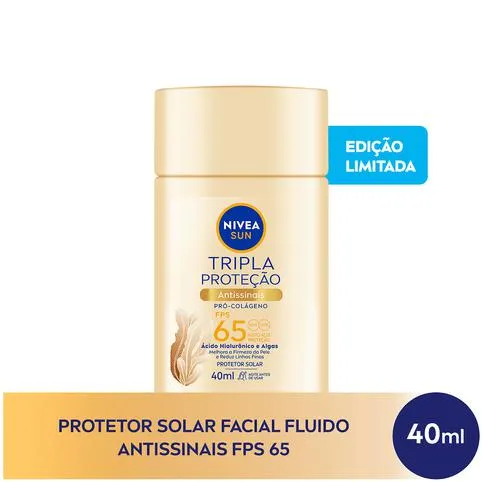 Protetor Solar Facial Nivea Sun Tripla Proteção Antissinais FPS 65 40ml