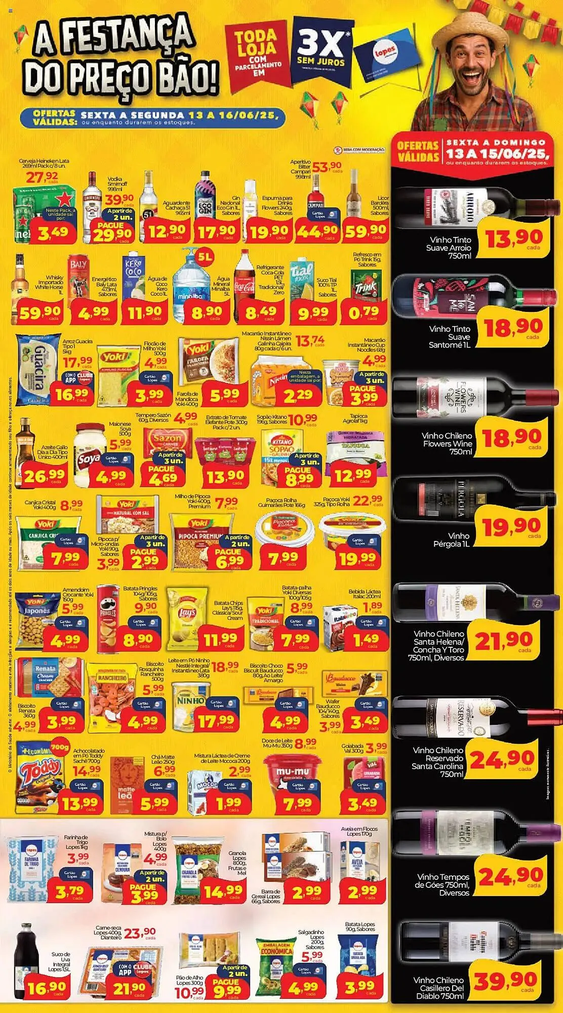 Encarte de Catálogo Lopes Supermercados 13 de junho até 17 de junho 2025 - Pagina 3