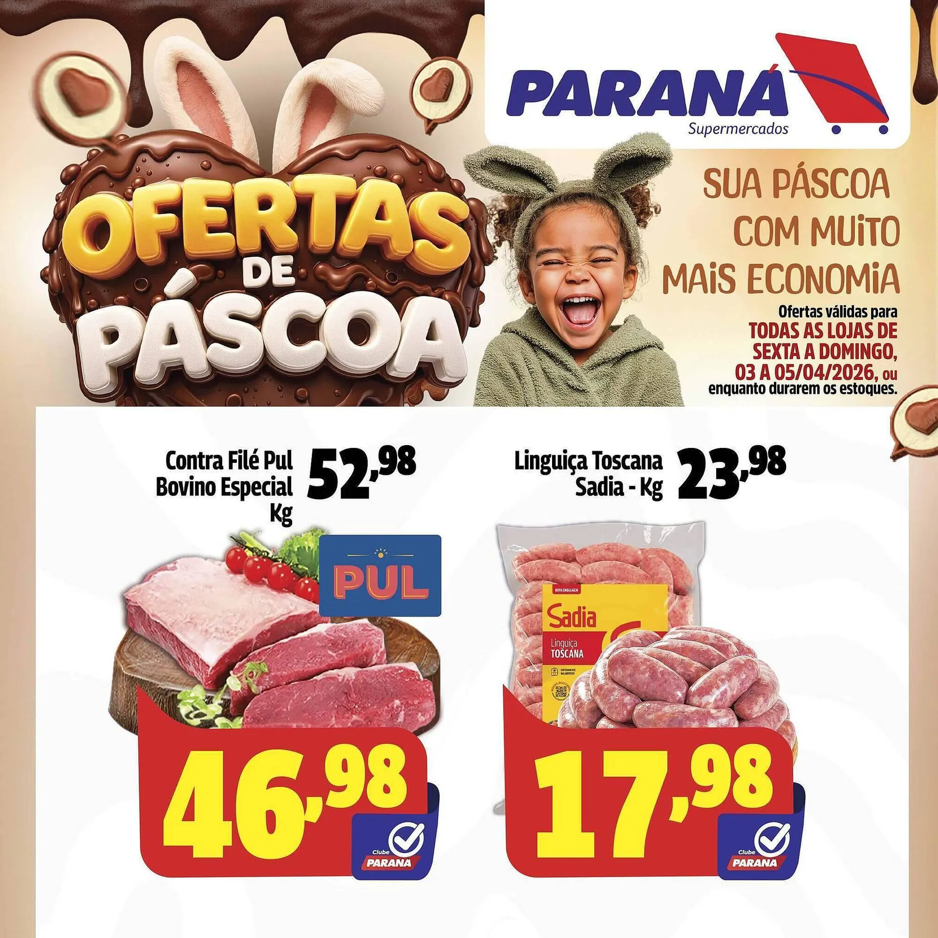 Encarte de Folheto Supermercado Paraná 3 de abril até 5 de abril 2026 - Pagina 1