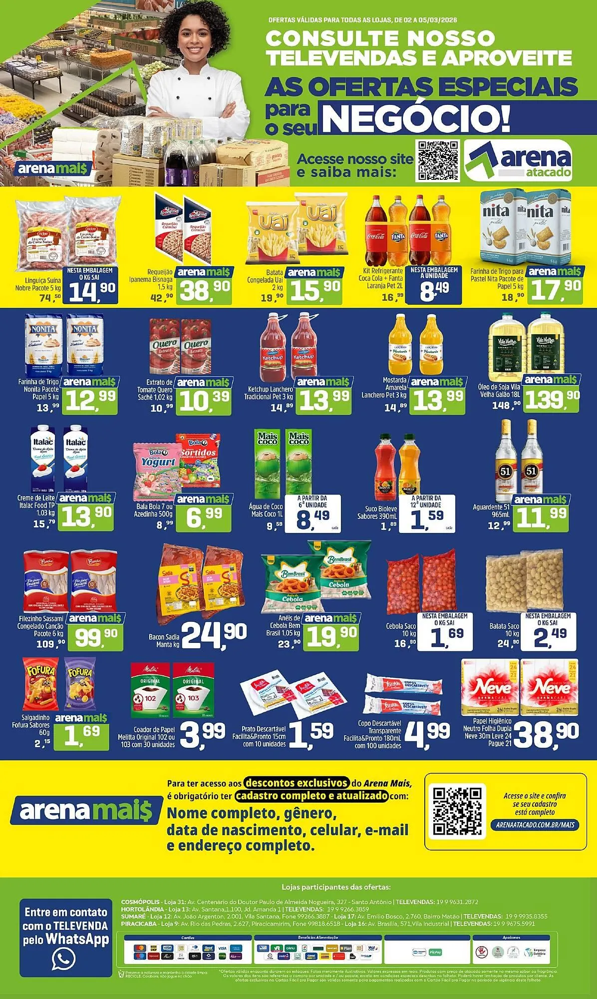 Encarte de Folheto Arena Atacado 2 de março até 5 de março 2026 - Pagina 1