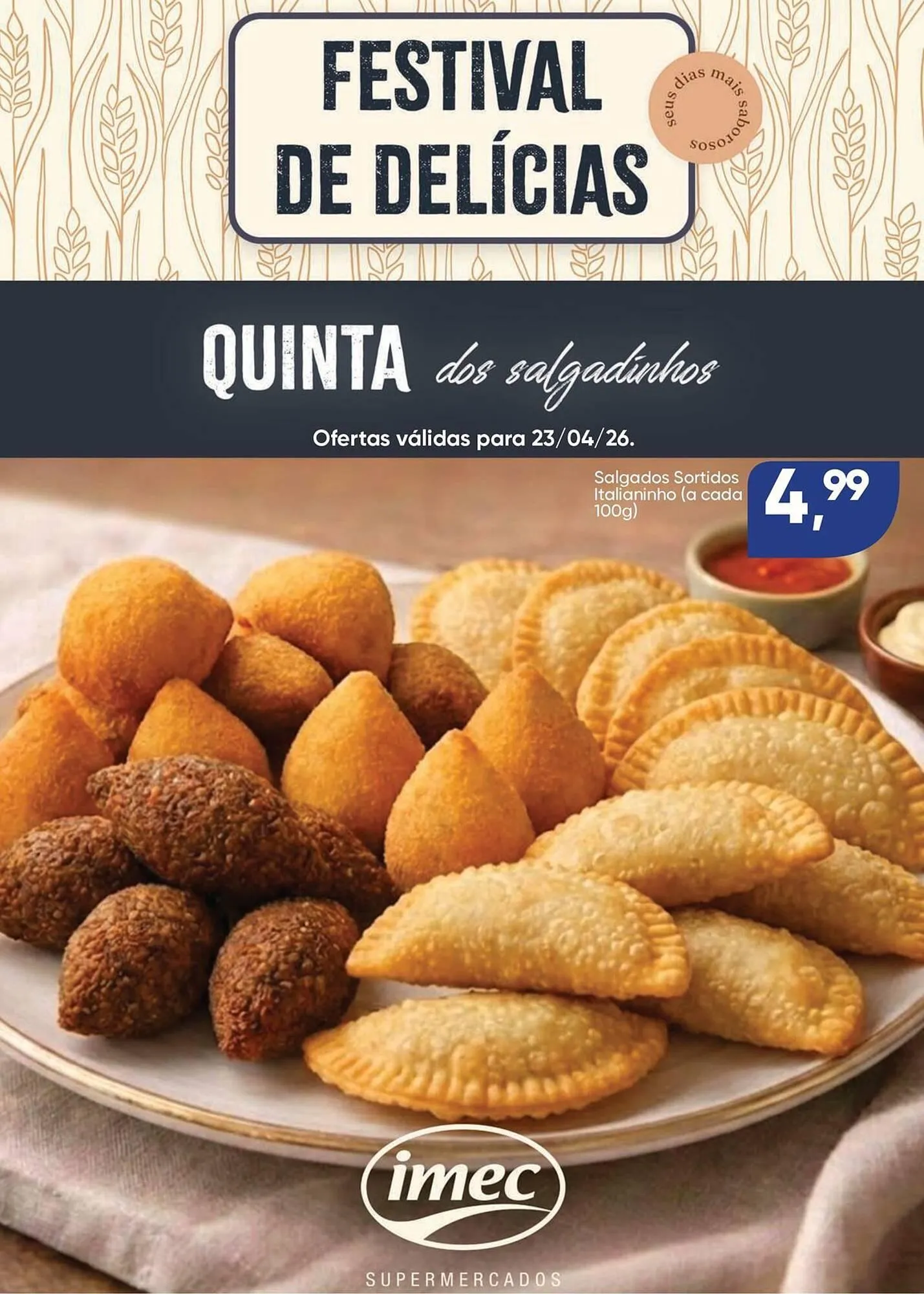 Encarte de Catálogo Imec Supermercados 23 de abril até 26 de abril 2026 - Pagina 1