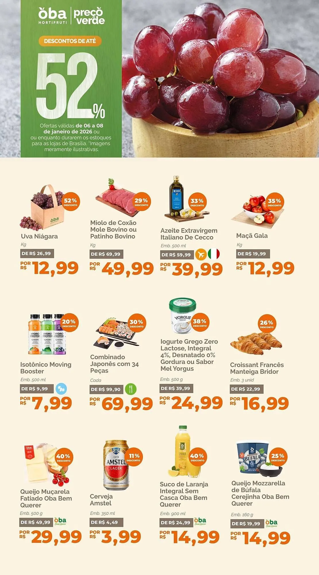 Encarte de Folheto Oba Hortifruti 6 de janeiro até 8 de janeiro 2026 - Pagina 1