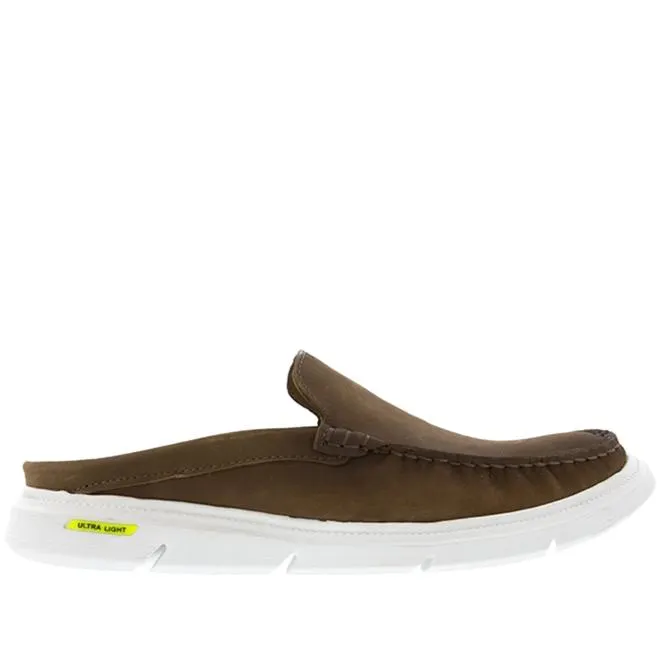 Mocassim Mule Democrata Smith UltraLight Couro Marrom