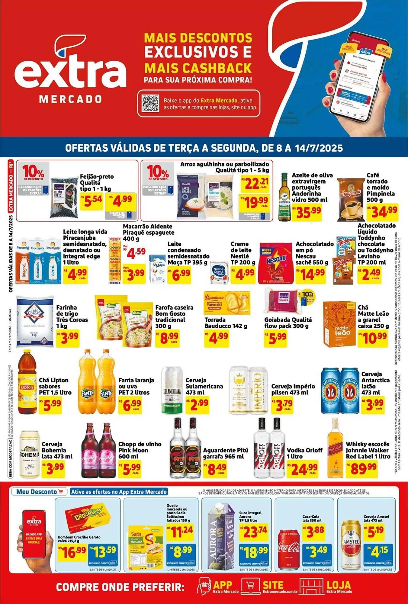 Encarte de Catálogo Extra 8 de julho até 14 de julho 2025 - Pagina 1