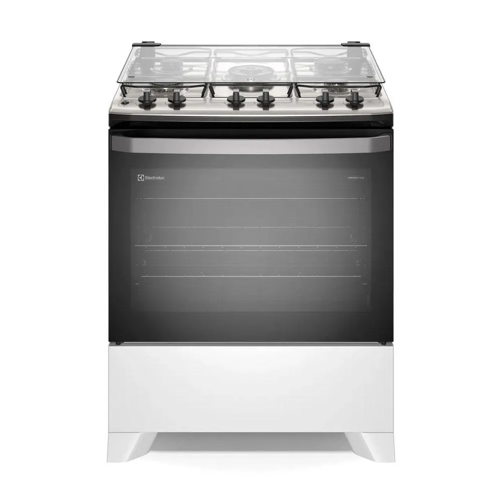 Fogão 5 Bocas de Piso Electrolux FE5IB Mesa Inox Perfectcook BrancoBivolt
