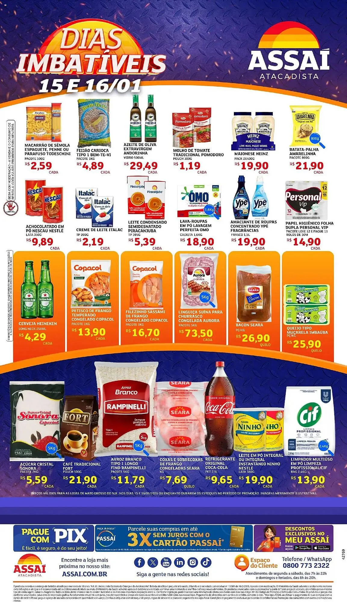 Encarte de Encarte Assaí Atacadista 15 de janeiro até 16 de janeiro 2026 - Pagina 1