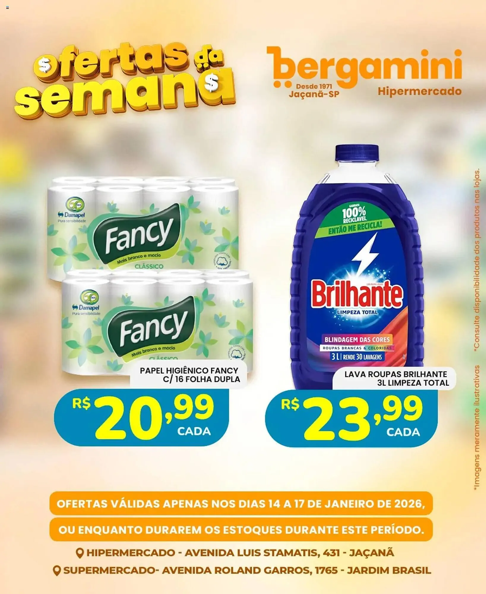 Encarte de Catálogo Supermercado Bergamini 14 de janeiro até 17 de janeiro 2026 - Pagina 22