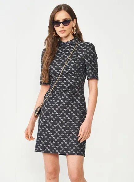Vestido Jacquard Slim