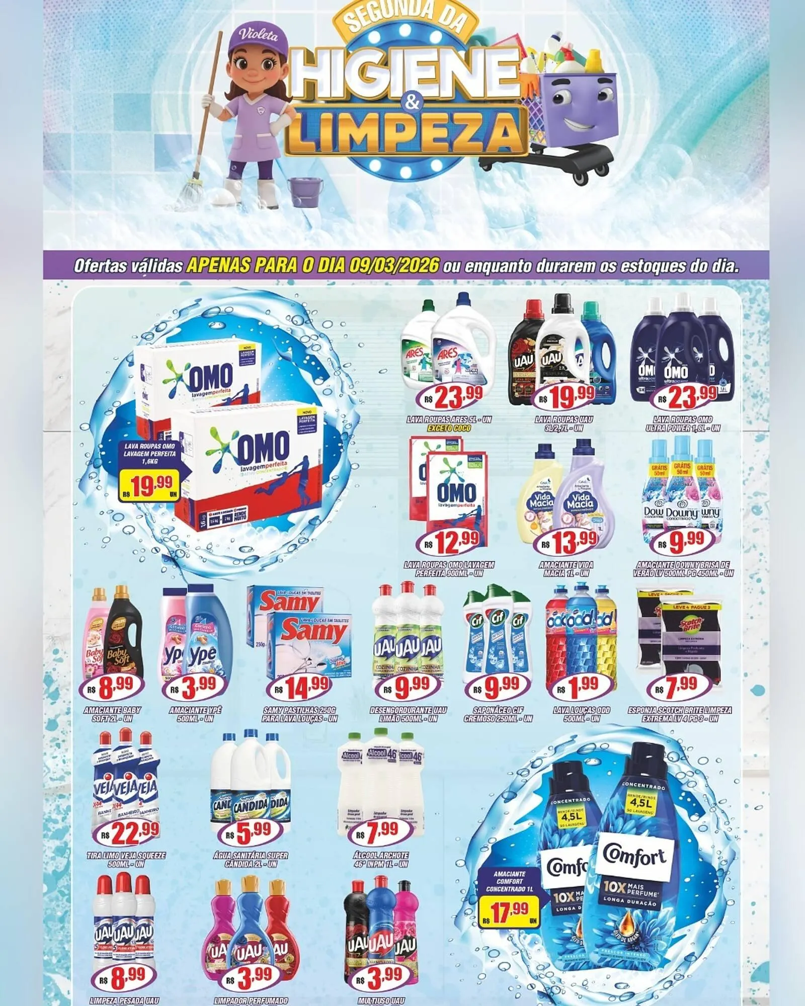 Encarte de Catálogo Violeta Supermercados 9 de março até 9 de março 2026 - Pagina 1