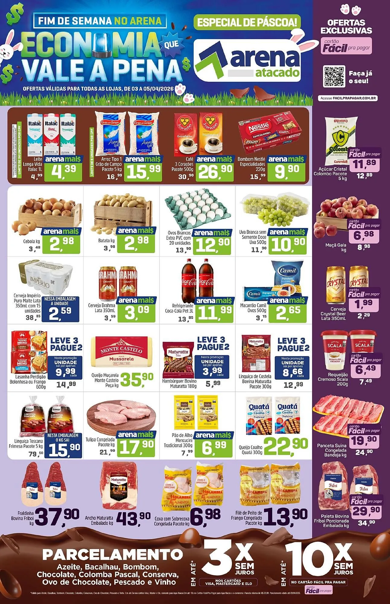Encarte de Folheto Arena Atacado 3 de abril até 5 de abril 2026 - Pagina 1