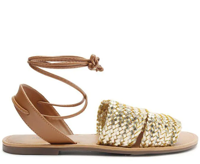 Rasteira Trança Dourada