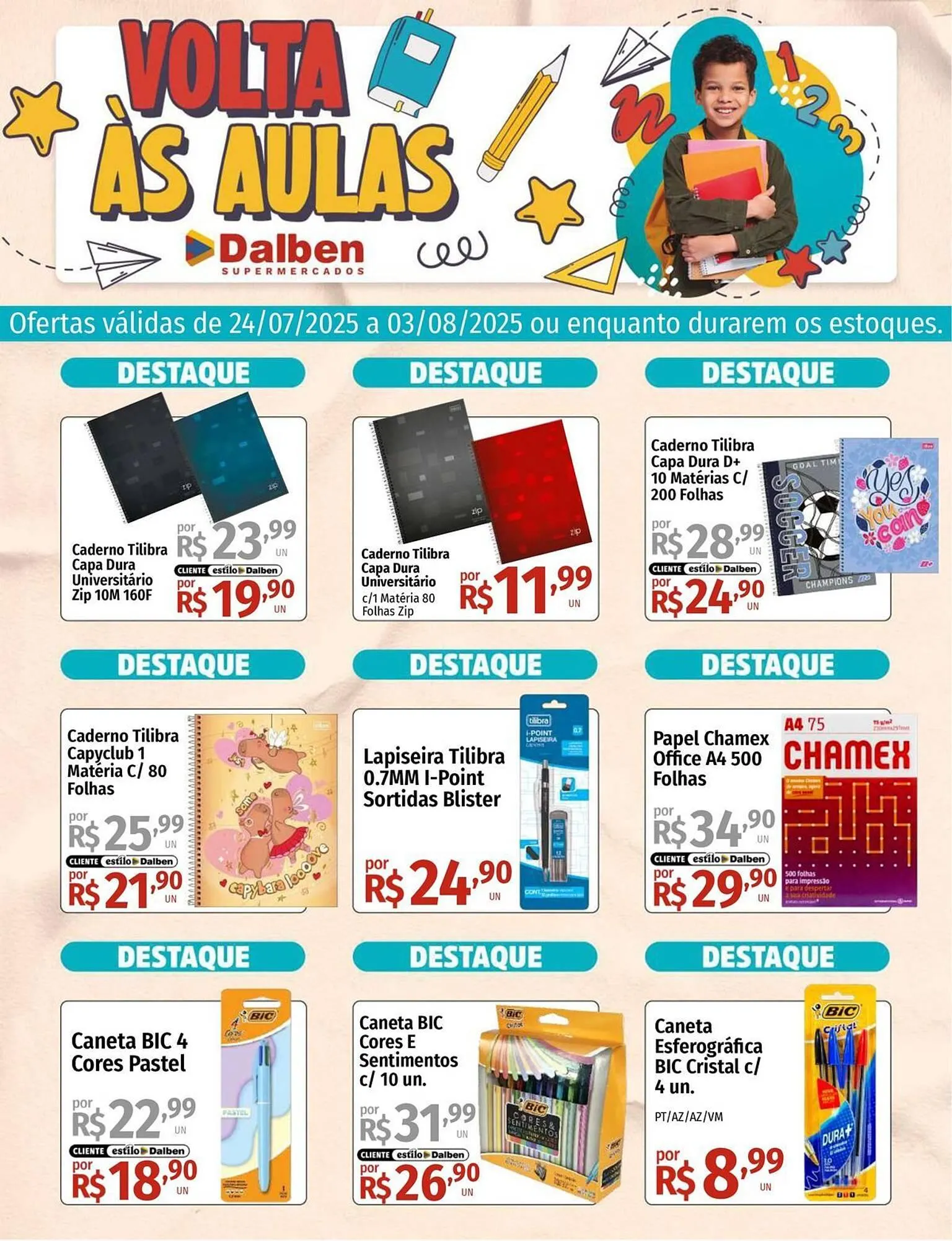 Encarte de Catálogo Supermercado Dalben 24 de julho até 3 de agosto 2025 - Pagina 1