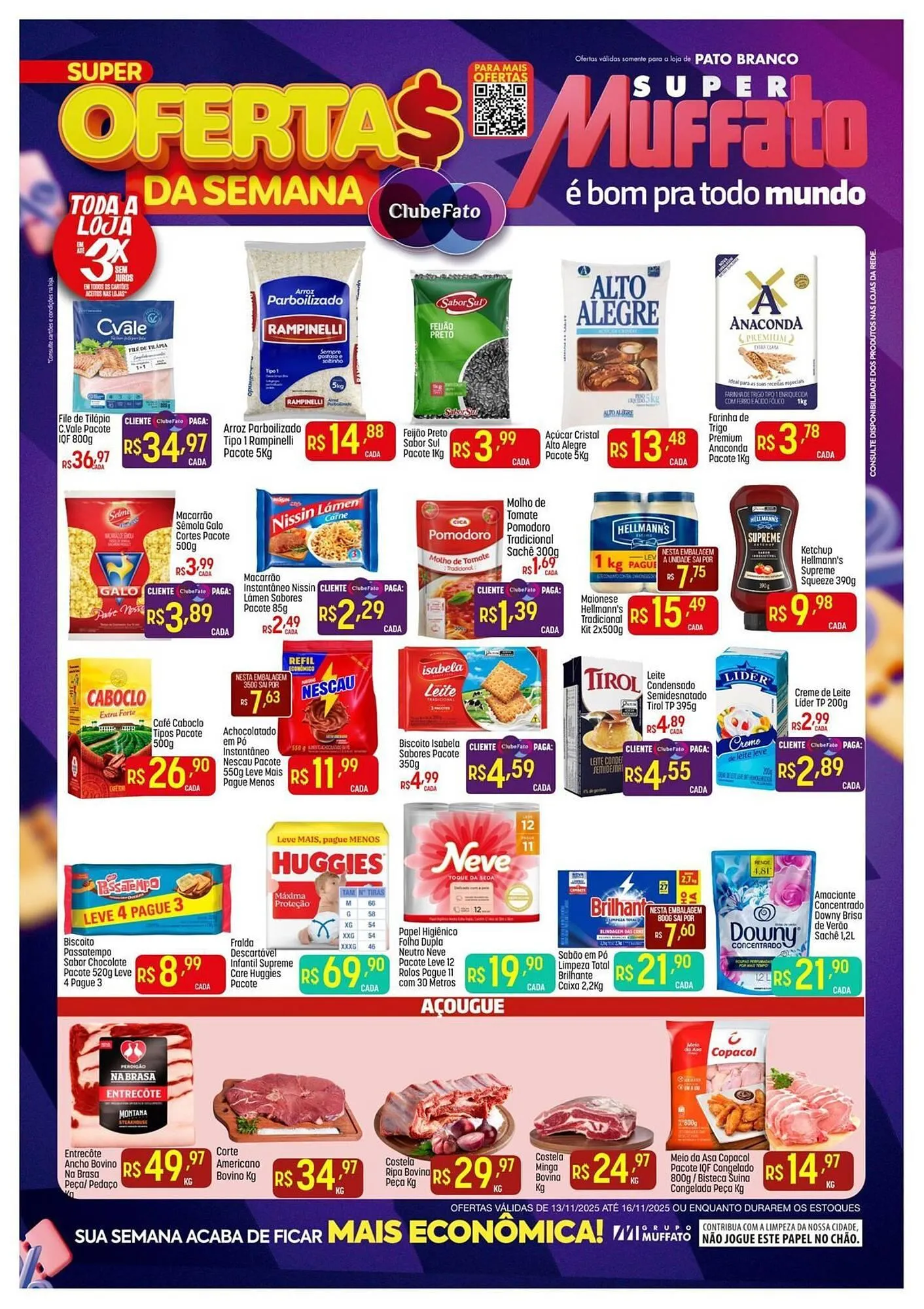 Encarte de Encarte Muffato 13 de novembro até 16 de novembro 2025 - Pagina 1