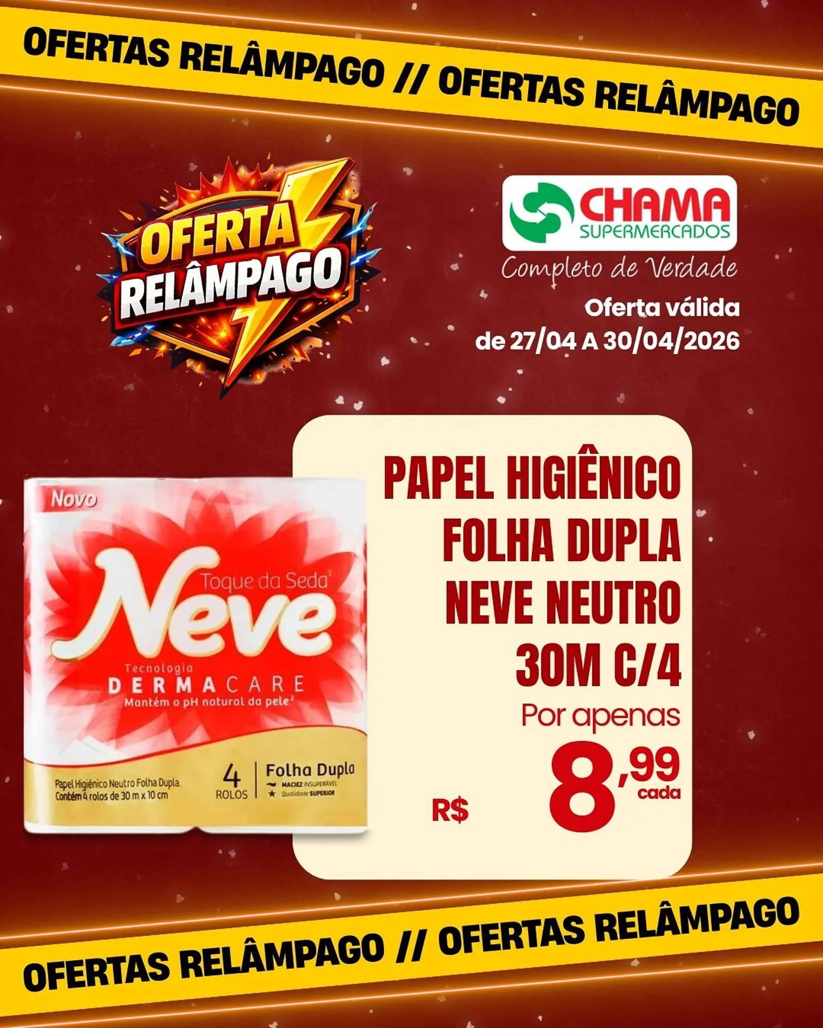Encarte de Catálogo Chama Supermercados 27 de abril até 30 de abril 2026 - Pagina 1