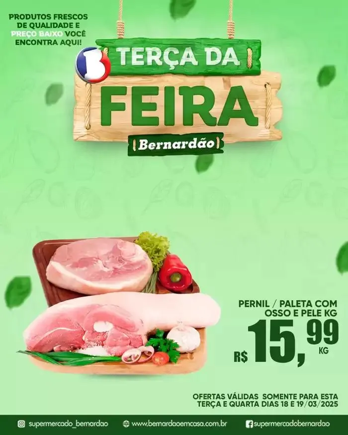 Encarte de Encarte Supermercado Bernardão 18 de março até 19 de março 2025 - Pagina 3