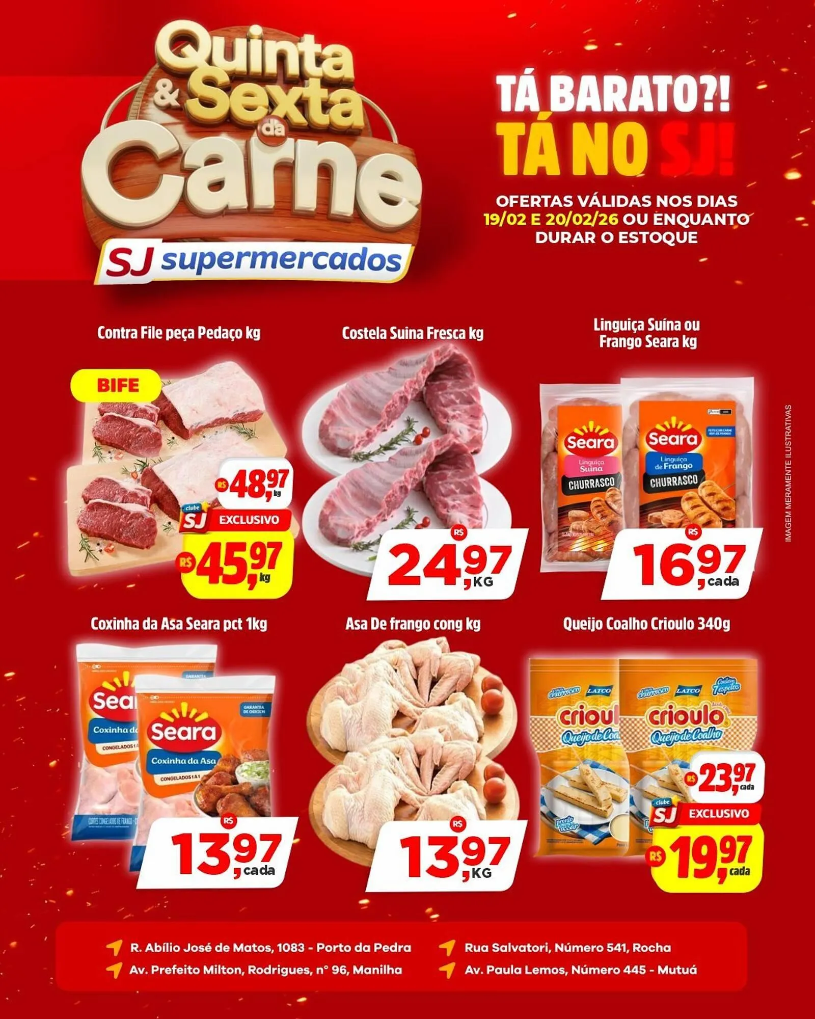 Encarte de Encarte Sj Supermercados 19 de fevereiro até 22 de fevereiro 2026 - Pagina 1