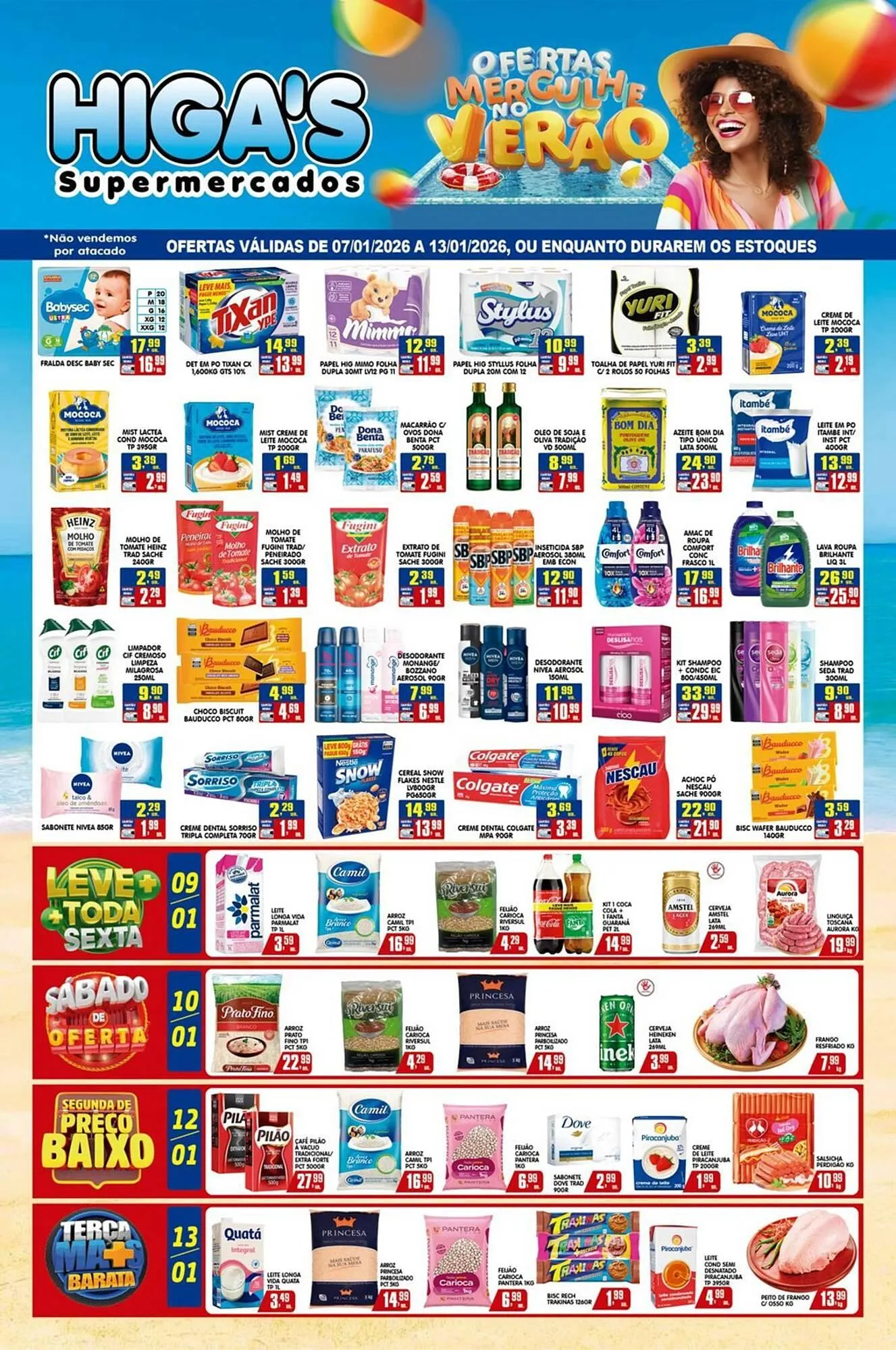 Encarte de Folheto Higa's Supermercado 7 de janeiro até 13 de janeiro 2026 - Pagina 1