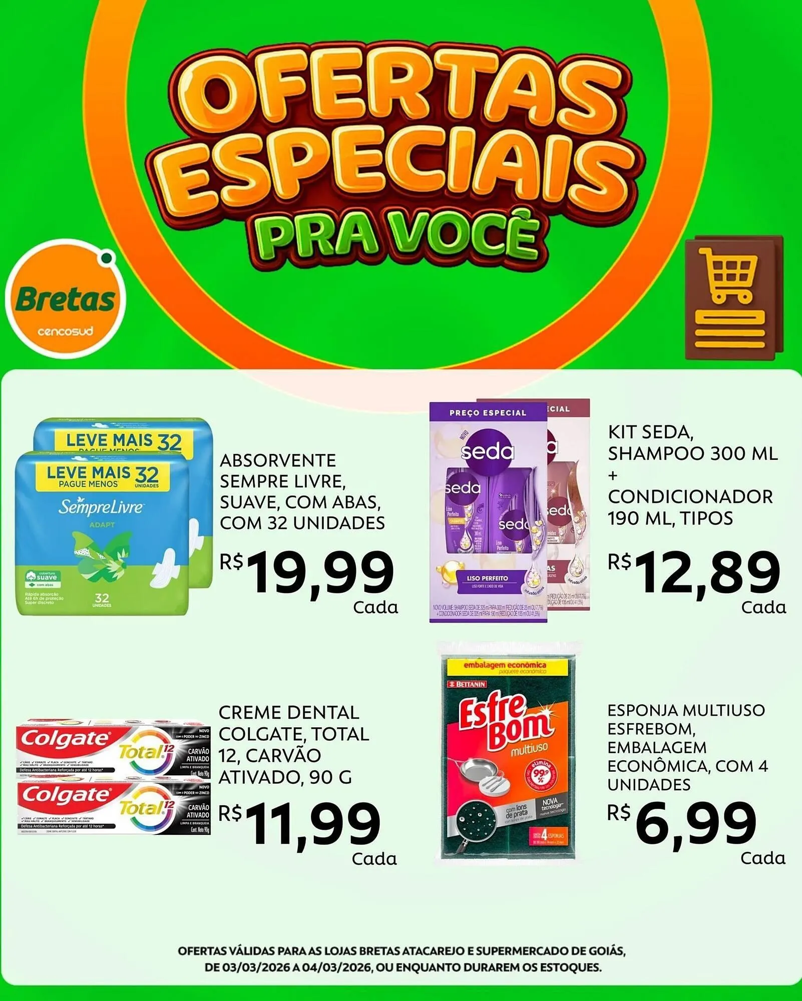 Encarte de Catálogo Supermercados Bretas 2 de março até 4 de março 2026 - Pagina 1