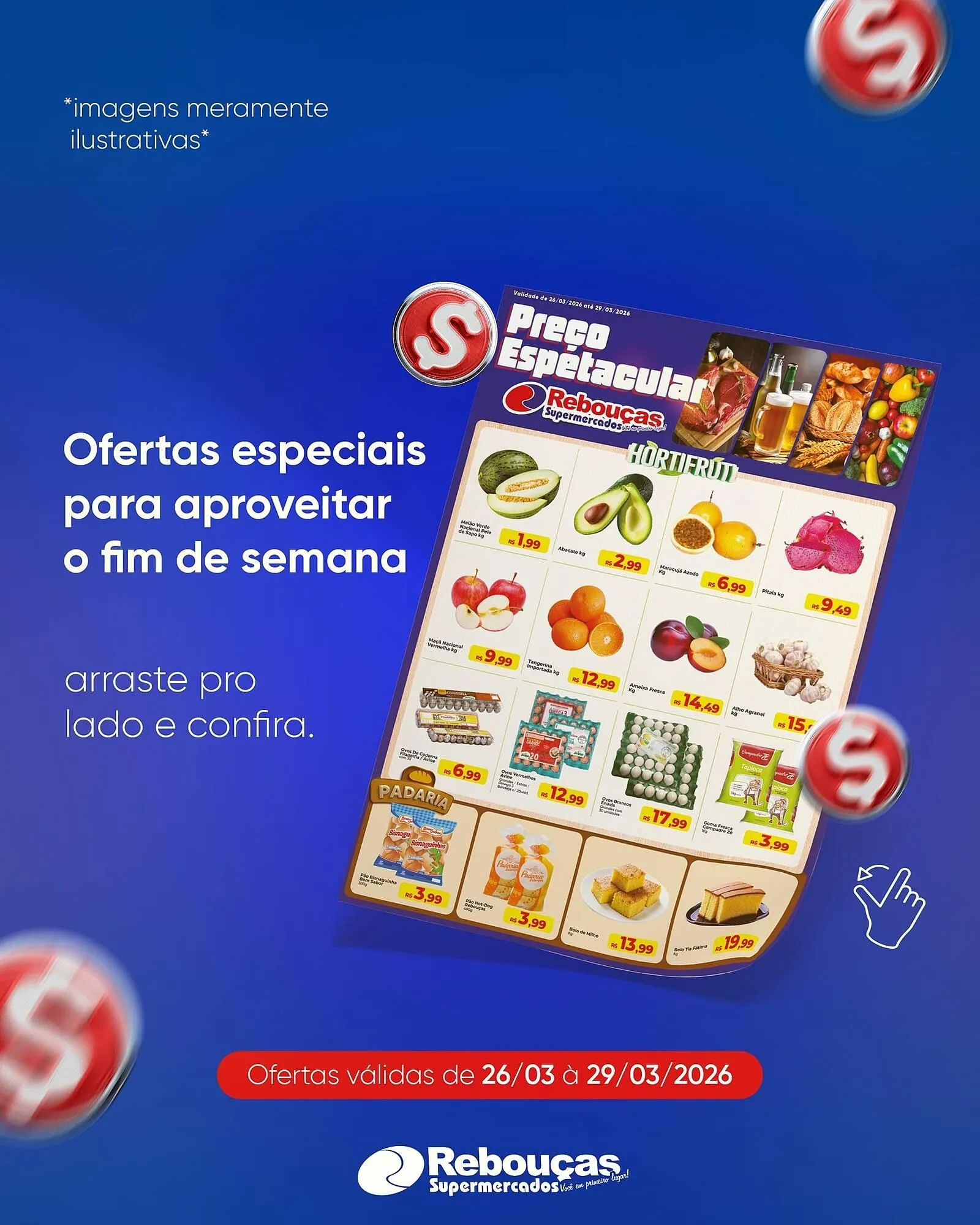 Encarte de Catálogo Rebouças Supermercados 26 de março até 29 de março 2026 - Pagina 1
