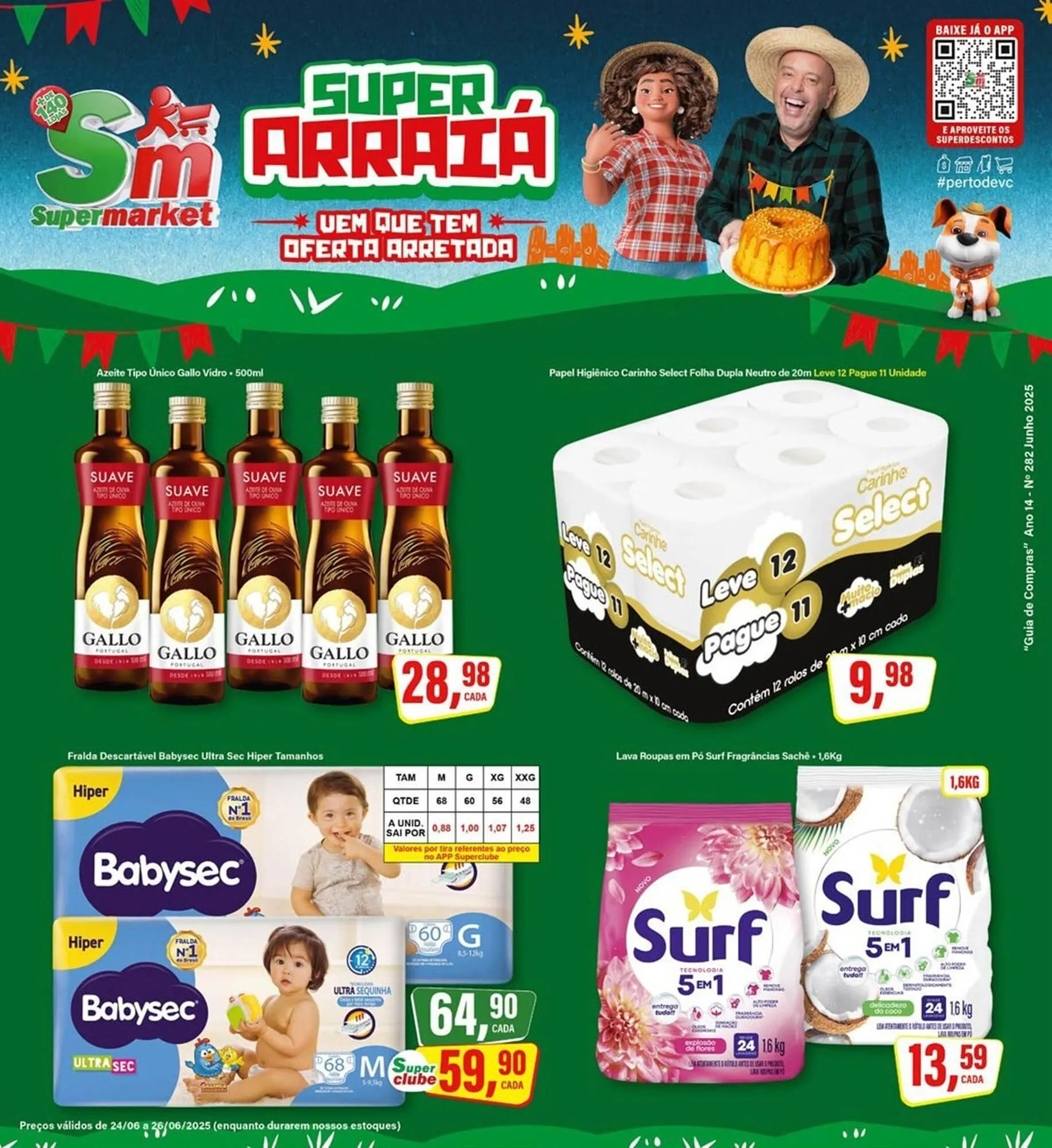 Encarte de Catálogo Rede Supermarket 24 de junho até 26 de junho 2025 - Pagina 1