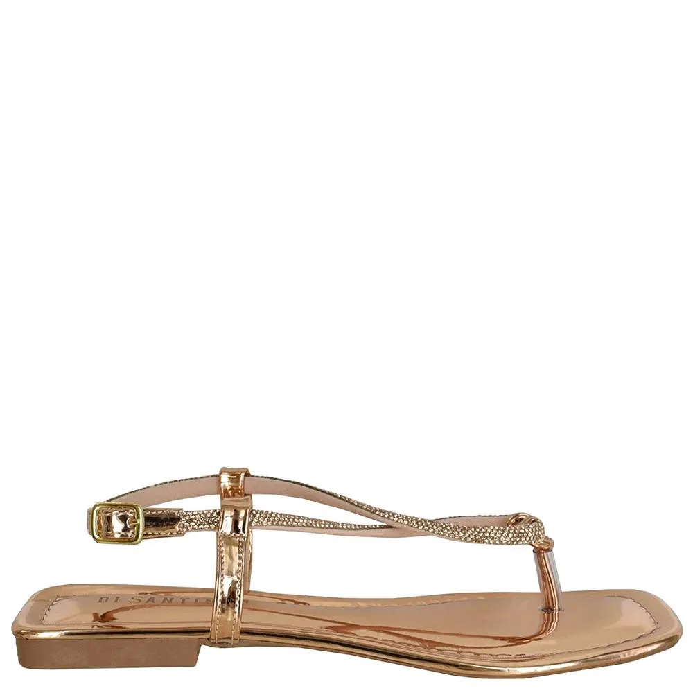 SANDALIA BAIXA GOTA STRASS DI SANTINNI