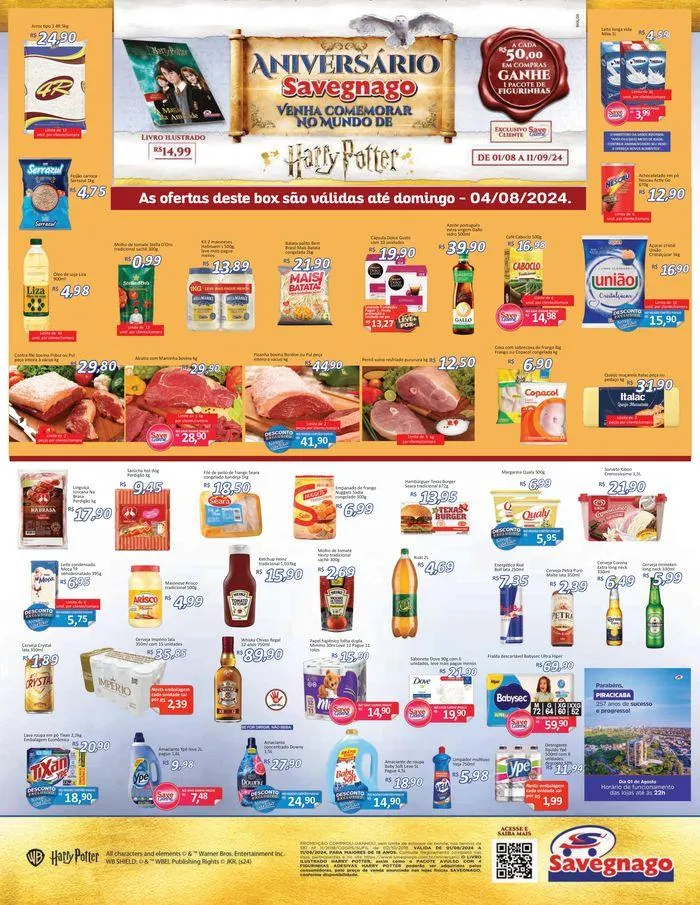Encarte de Ofertas Supermercados Savegnago 2 de agosto até 7 de agosto 2024 - Pagina 1