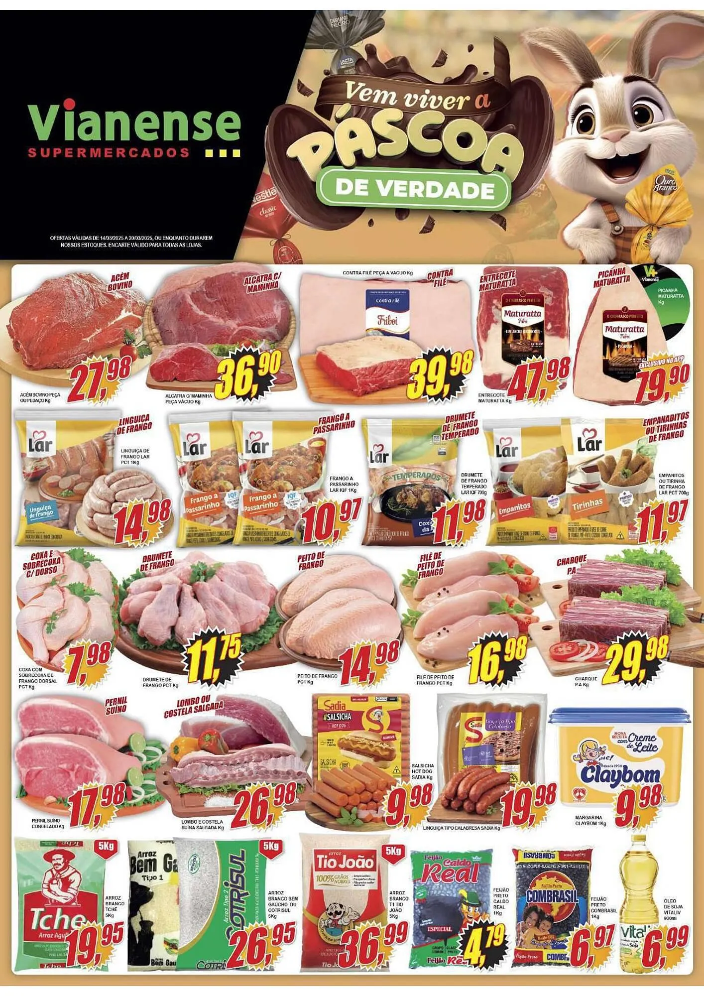 Encarte de Catálogo Vianense Supermercados 14 de março até 20 de março 2025 - Pagina 1
