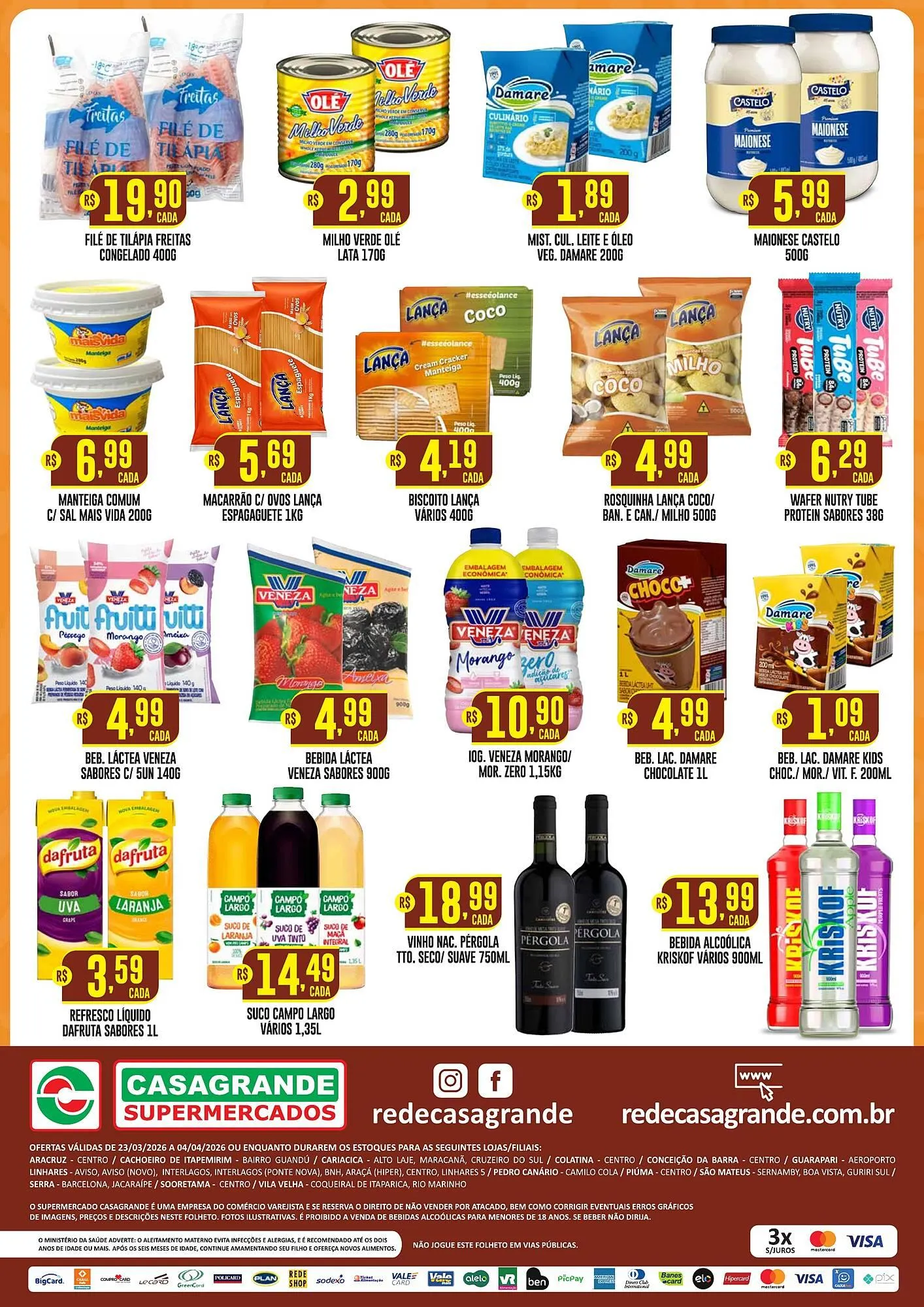 Encarte de Catálogo Casagrande Supermercados 23 de março até 4 de abril 2026 - Pagina 2