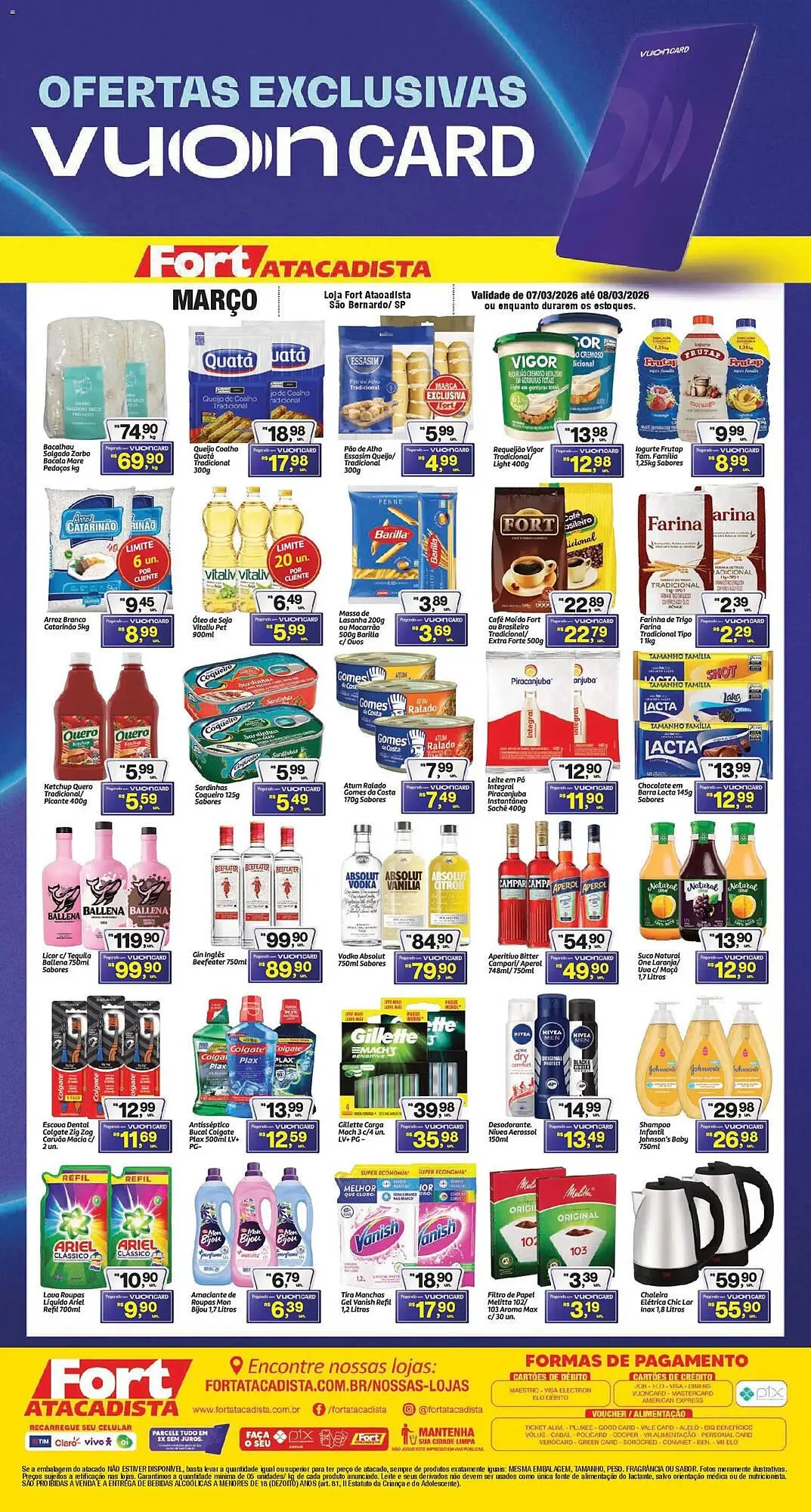 Encarte de Tabloide Fort Atacadista 7 de março até 8 de março 2026 - Pagina 1