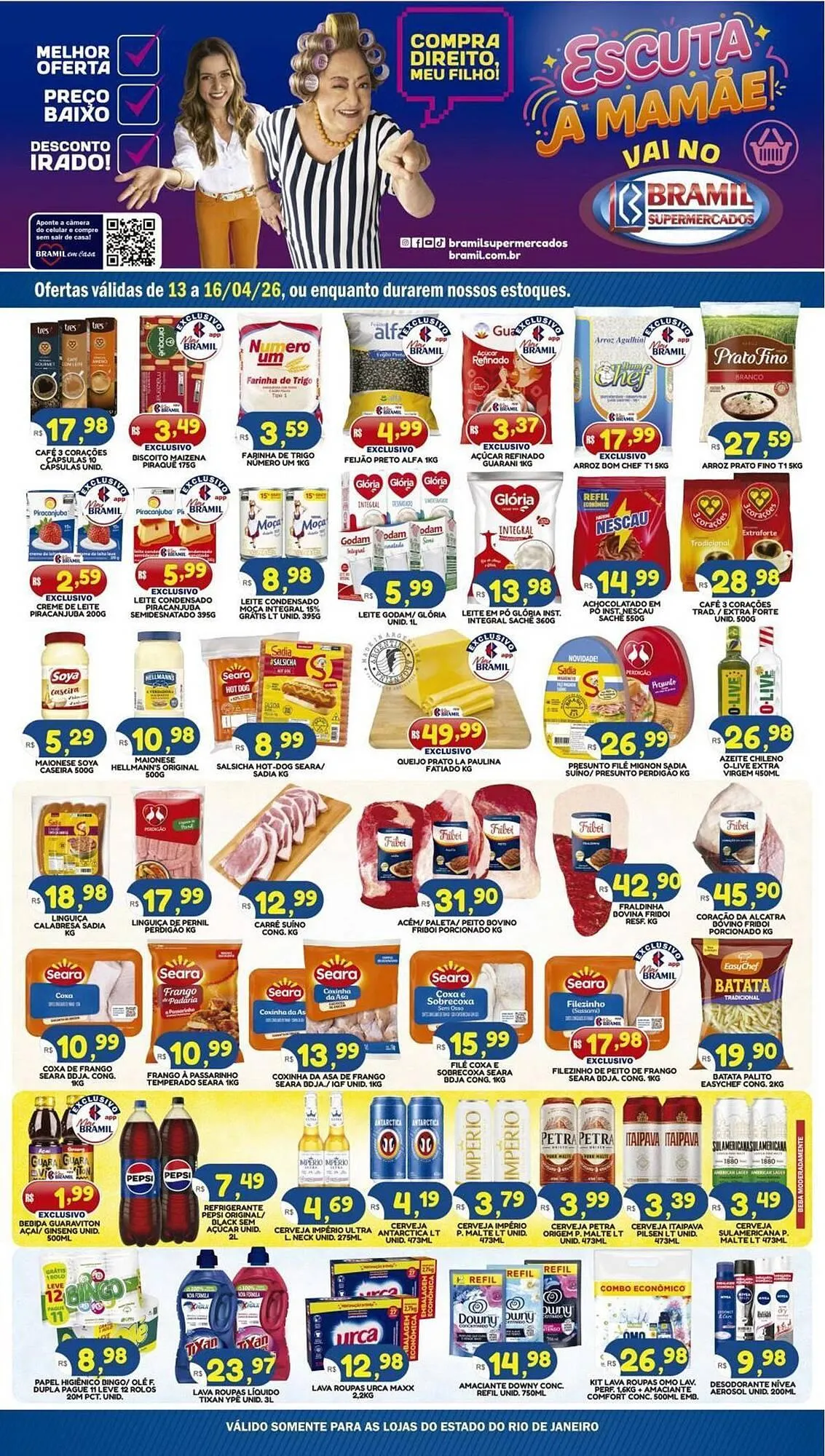 Encarte de Encarte Bramil Supermercados 13 de abril até 16 de abril 2026 - Pagina 1