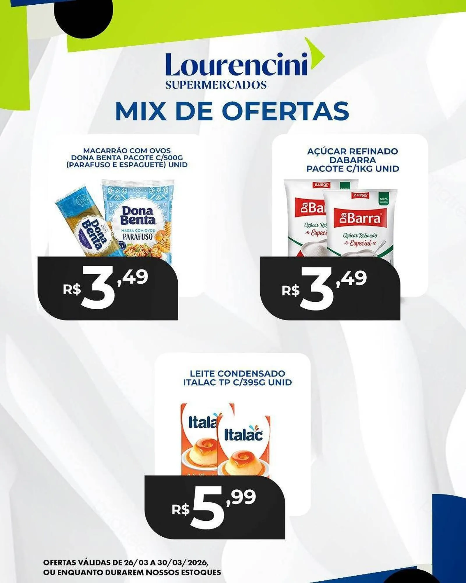Encarte de Catálogo Lourencini Supermercados 28 de março até 30 de março 2026 - Pagina 1