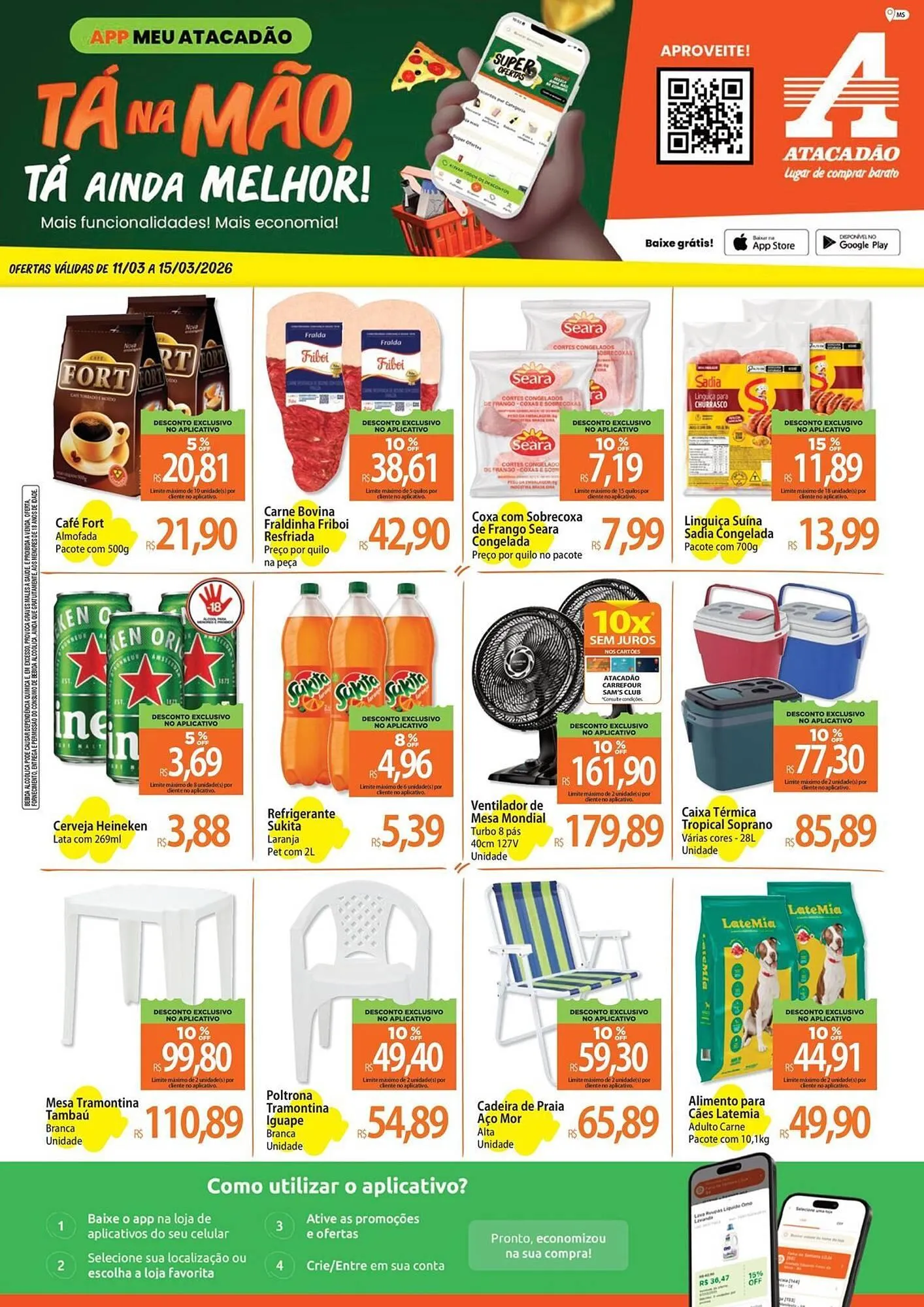 Encarte de Folheto Atacadão 11 de março até 15 de março 2026 - Pagina 1