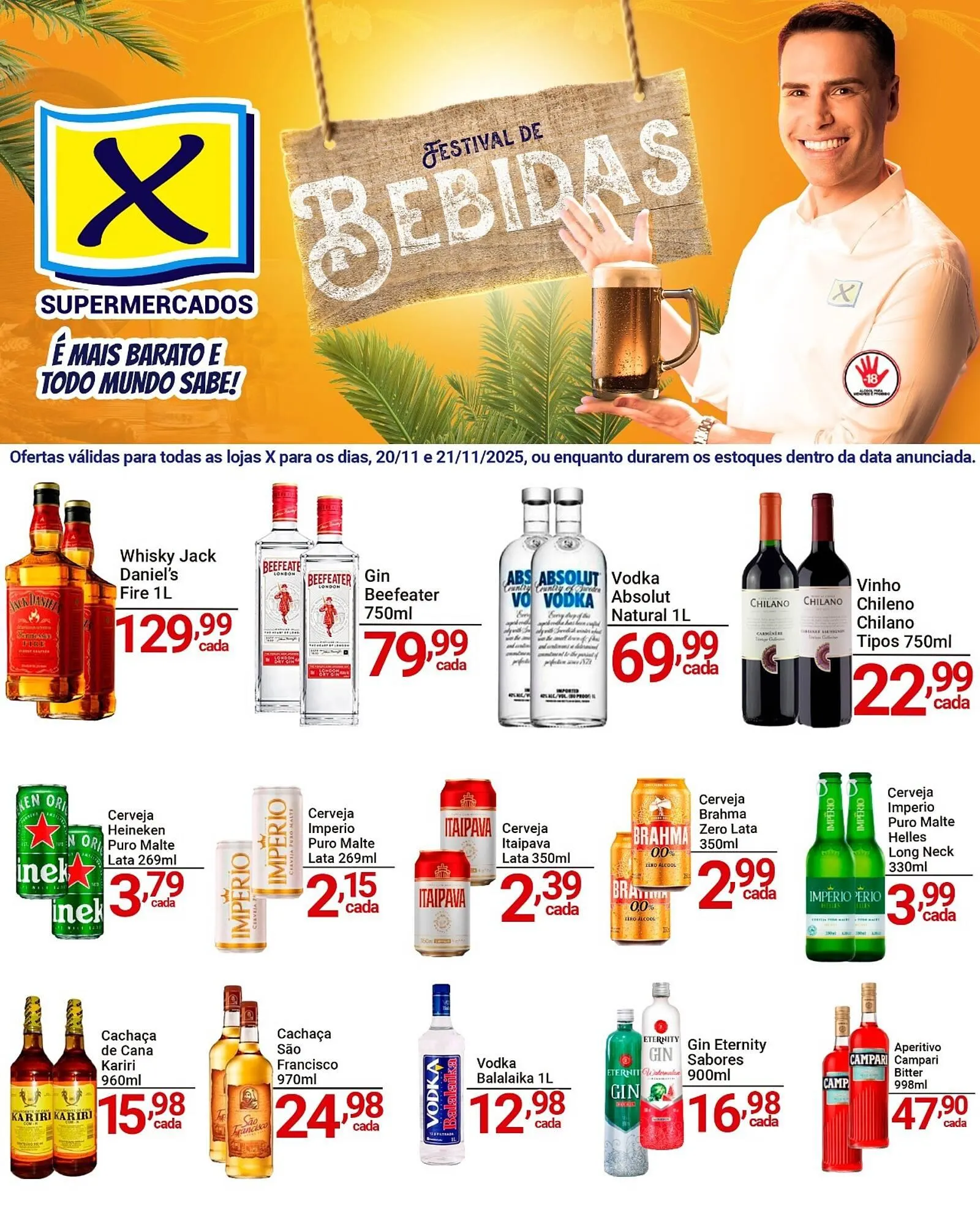 Encarte de Folheto X Supermercados 20 de novembro até 21 de novembro 2025 - Pagina 1