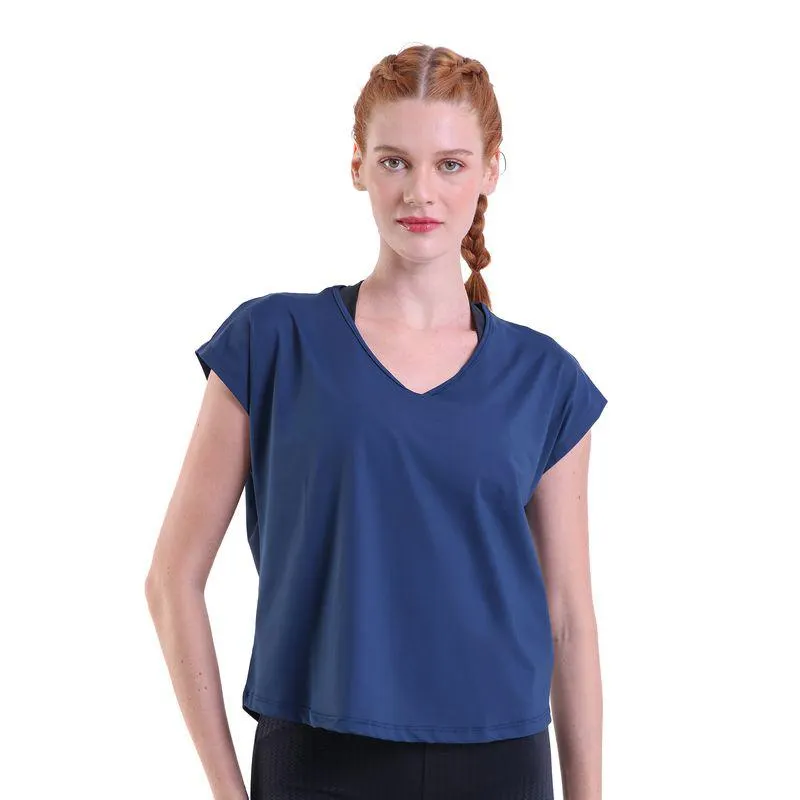Blusa Feminina Proteção UV 50+ Trendz Azul Marinho